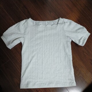 マジェスティックレゴン(MAJESTIC LEGON)のマジェスティックレゴン　半袖カットソー　水色　レディース　Ｍ 半袖Tシャツ(Tシャツ(半袖/袖なし))