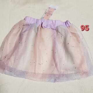 新品 キッズ 女の子 95 チュールスカート プリンセス ラメ(スカート)