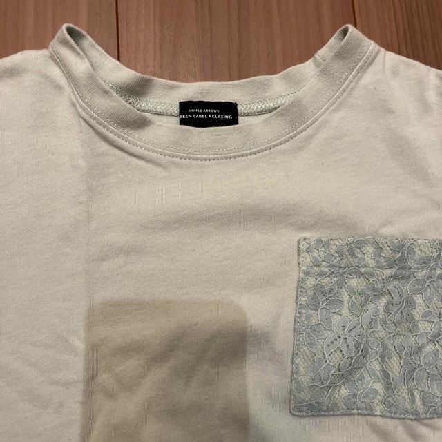 UNITED ARROWS green label relaxing(ユナイテッドアローズグリーンレーベルリラクシング)のグリーンレーベルリラクシング　袖　レース　tシャツ　125  2枚セット キッズ/ベビー/マタニティのキッズ服女の子用(90cm~)(Tシャツ/カットソー)の商品写真