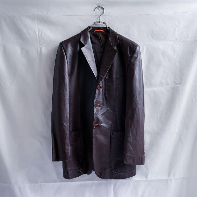 paul smith】3B レザー テーラードジャケット 豪華 www.toyotec.com