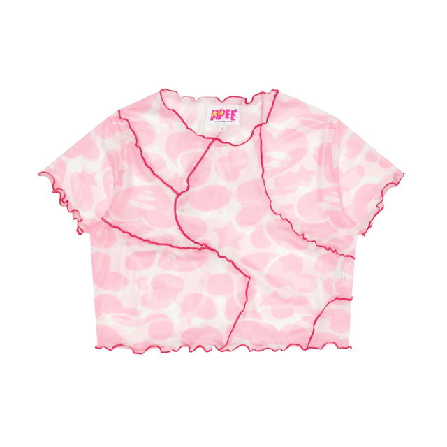 BAPE PATTERN MESH CROP TOP