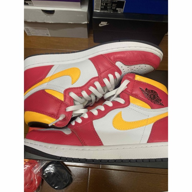 Jordan Brand（NIKE）(ジョーダン)の AIR JORDAN 1 HIGH OG LIGHT FUSION RED メンズの靴/シューズ(スニーカー)の商品写真