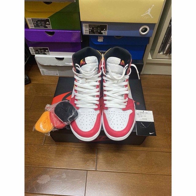 Jordan Brand（NIKE）(ジョーダン)の AIR JORDAN 1 HIGH OG LIGHT FUSION RED メンズの靴/シューズ(スニーカー)の商品写真