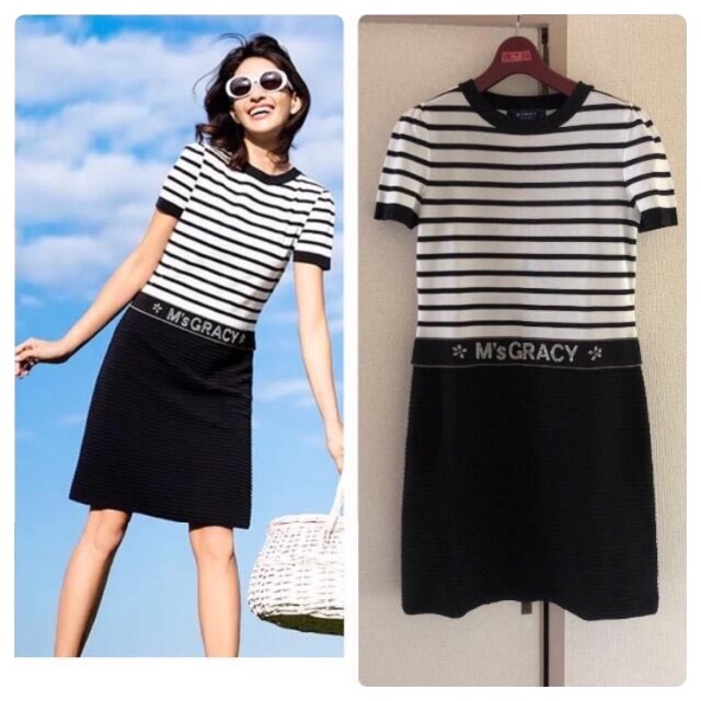 M'S GRACY - エムズグレイシー Border Knit One-piece