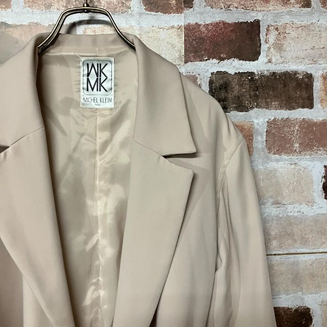 MK MICHEL KLEIN】ノーボタンウエストリボンロングガウンコート 優先