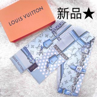 ルイヴィトン(LOUIS VUITTON)のLOUIS VUITTON ルイヴィトン　リボン　スカーフ　モノグラム　新品(バンダナ/スカーフ)