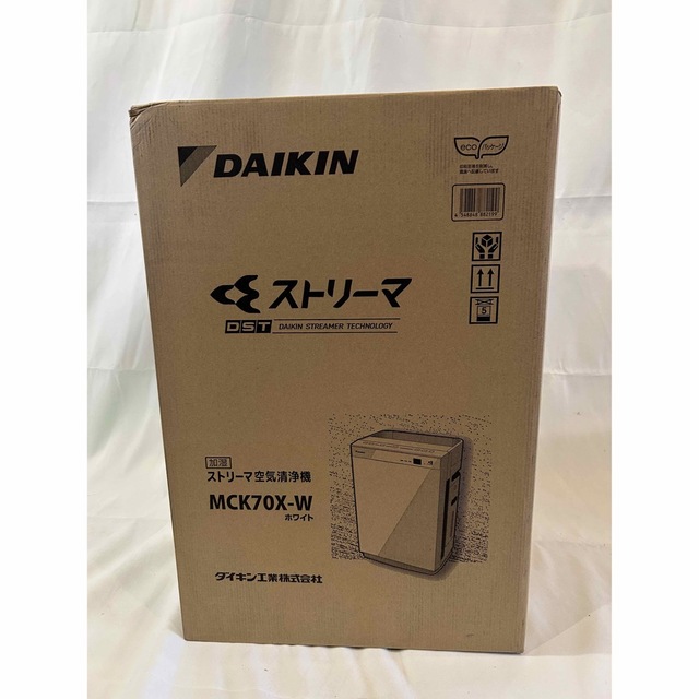 DAIKIN(ダイキン)の新品未使用 DAIKINダイキンストリーマ空気清浄機 MCK70X-W 白  スマホ/家電/カメラの生活家電(空気清浄器)の商品写真