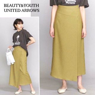 ビューティアンドユースユナイテッドアローズ(BEAUTY&YOUTH UNITED ARROWS)のリラックスなこなれ感が可愛い♪　ラップ風ロングスカート(ロングスカート)