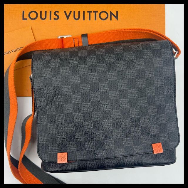 良好品】 LOUIS メッセンジャーバッグ ディストリクトPM ダミエ 【美品