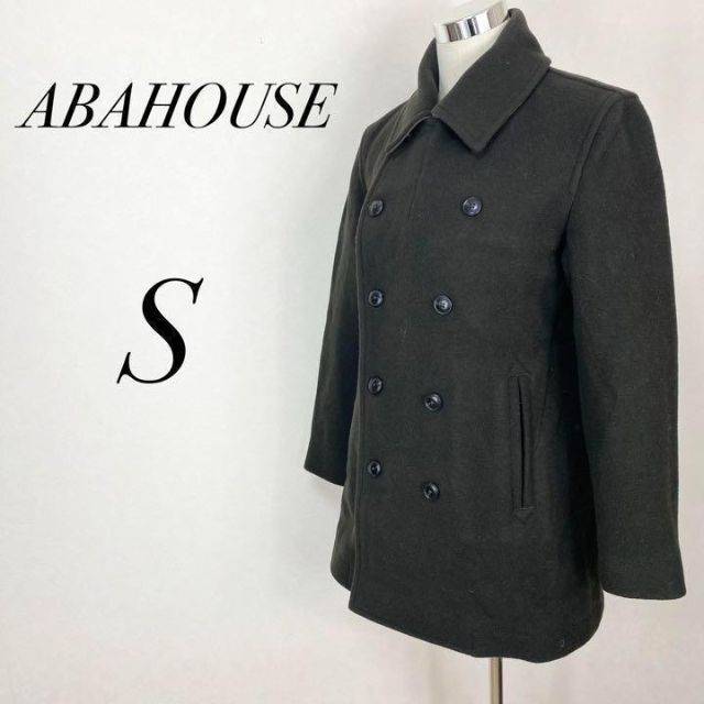 ABAHOUSE - 美品 高級ウール混 アバハウス ショート丈Pコート メンズ 