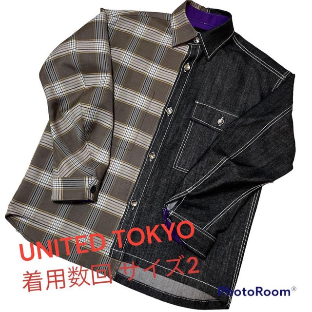 着用数回！美品！UNITED TOKYO ハーフCPOブルゾン デニムジャケット