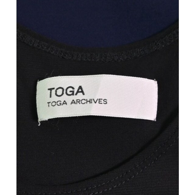 TOGA(トーガ)のTOGA トーガ ノースリーブ 1(S位) 紺x黒 【古着】【中古】 レディースのトップス(タンクトップ)の商品写真