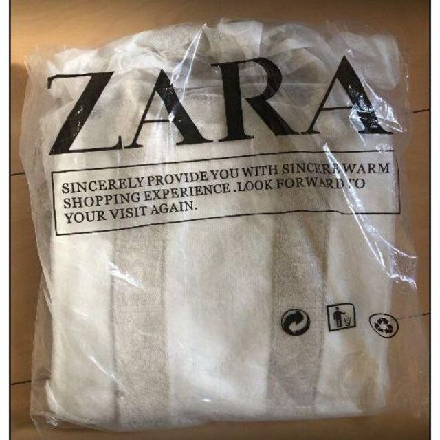 ZARA(ザラ)のZARA トートバックロゴストラップ キャンバス ミニ ショルダー エクリュ レディースのバッグ(トートバッグ)の商品写真