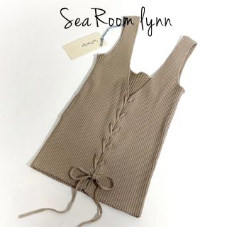 シールームリン(SeaRoomlynn)のSeaRoomlynn レースアップ Vネック ニット トップス リブトップス(タンクトップ)