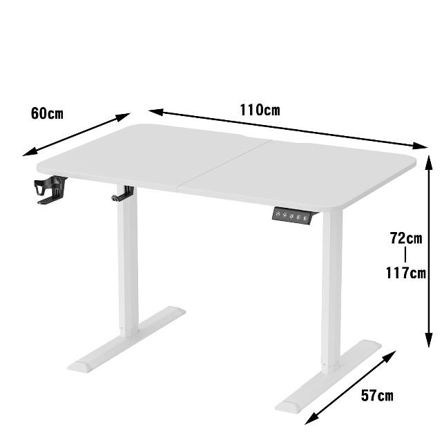 Alebert 電動式スタンディングデスク 電動昇降デスク メーカー一年昇降デス