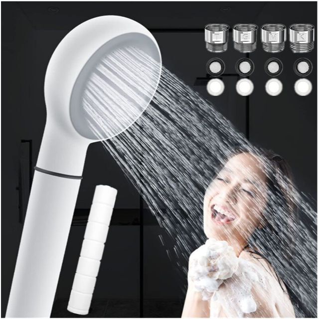 シャワーヘッド 増圧 マイクロ ナノバブル シャワー ミスト 節水 極細水流 勢