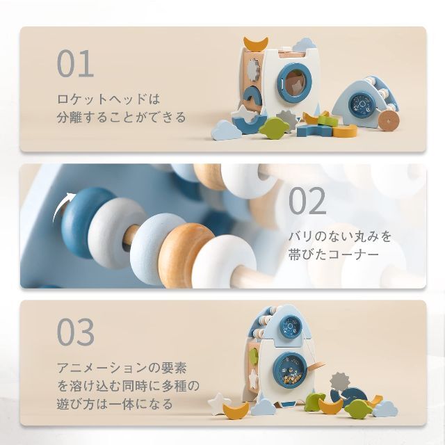 【在庫処分】Mamimami Home 型はめ パズル 形合わせ はめ込み 木製 3