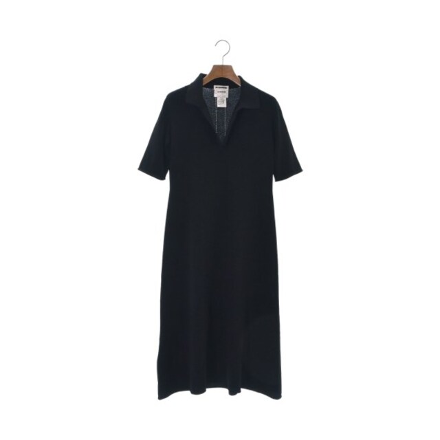 Jil Sander(ジルサンダー)のJIL SANDER ジルサンダー ワンピース 36(XS位) 黒 【古着】【中古】 レディースのワンピース(ひざ丈ワンピース)の商品写真