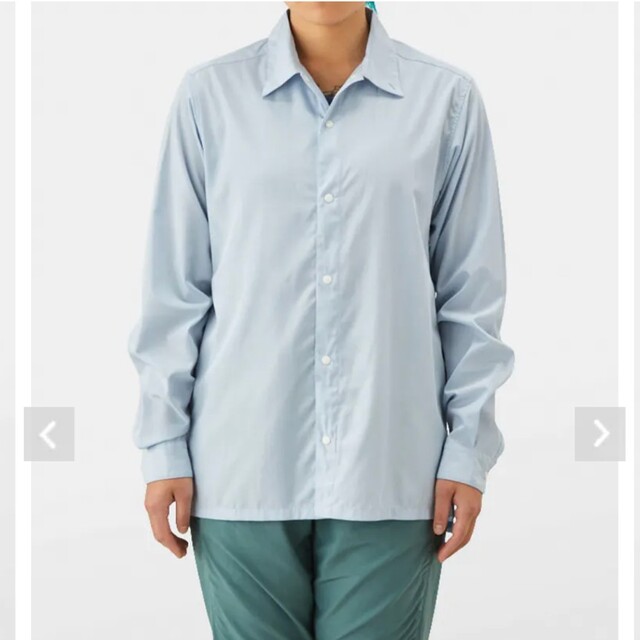 山と道 Bamboo Shirt バンブーシャツ S Morning Blue 【2022秋冬新作