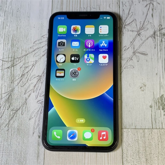 ポイント2倍 iPhone XR Black 128GB SIMフリー カバー付き