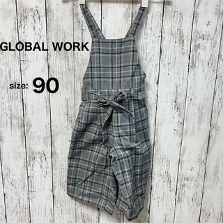 グローバルワーク(GLOBAL WORK)の【良品】GLOBAL WORK グローバルワーク キッズ オーバーオール 90 (ワンピース)