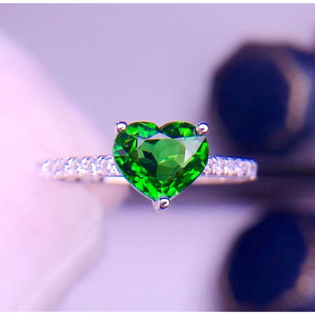 最高級のスーパー 天然トルマリン ダイヤ リング1.2ct k18 ¥ リング