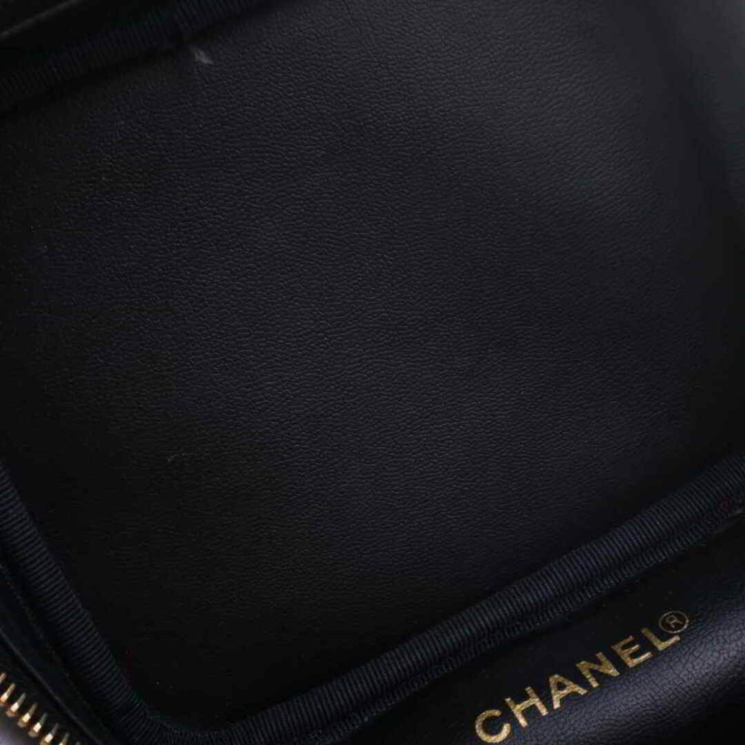 【ギャラ・布袋あり】CHANEL　シャネル　バニティバッグ　A01998　キャビアスキン　縦型　ココマーク　ゴールド金具　化粧ポーチ　ブラック　レディース　ギフト　プレゼント包装可松前R56店