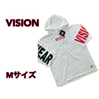 ヴィジョン ストリート ウェア(VISION STREET WEAR)の●新品 VISIONSTREETWEAR 半袖パーカー ホワイト Mサイズ●(Tシャツ/カットソー(半袖/袖なし))