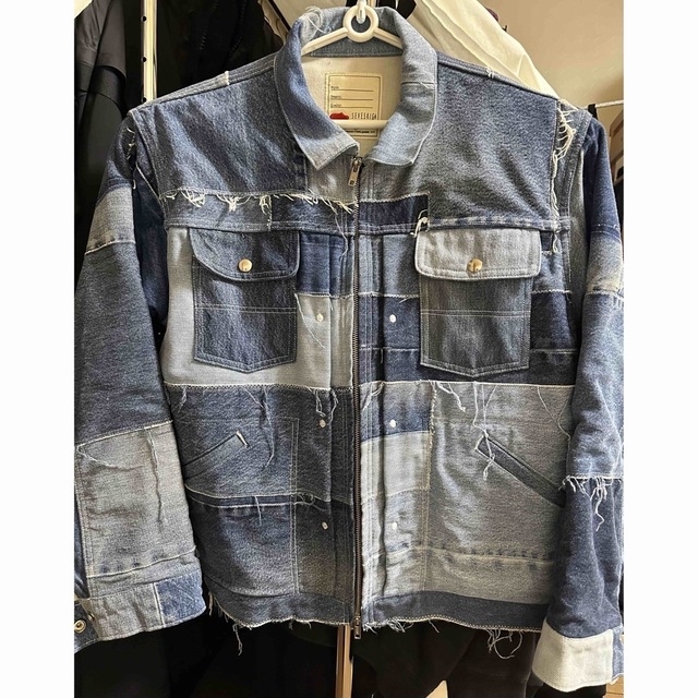 SEVESKIG UPCYCLE DENIM JACKET L セヴシグ