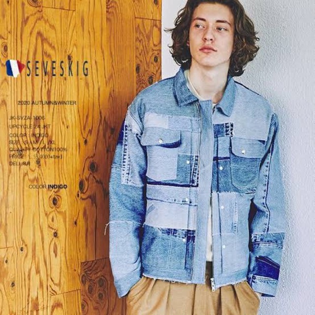 SEVESKIG UPCYCLE DENIM JACKET L セヴシグセヴシグ