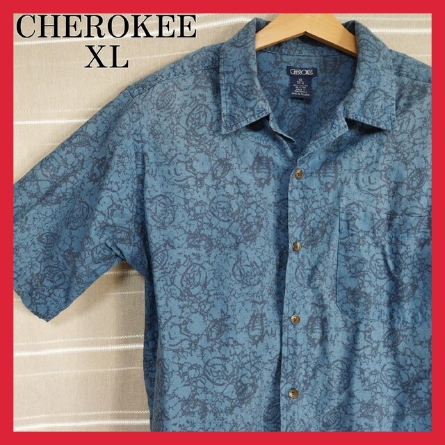 CHEROKEE チェロキー アロハシャツ サーフシャツ 総柄 柄シャツ XL