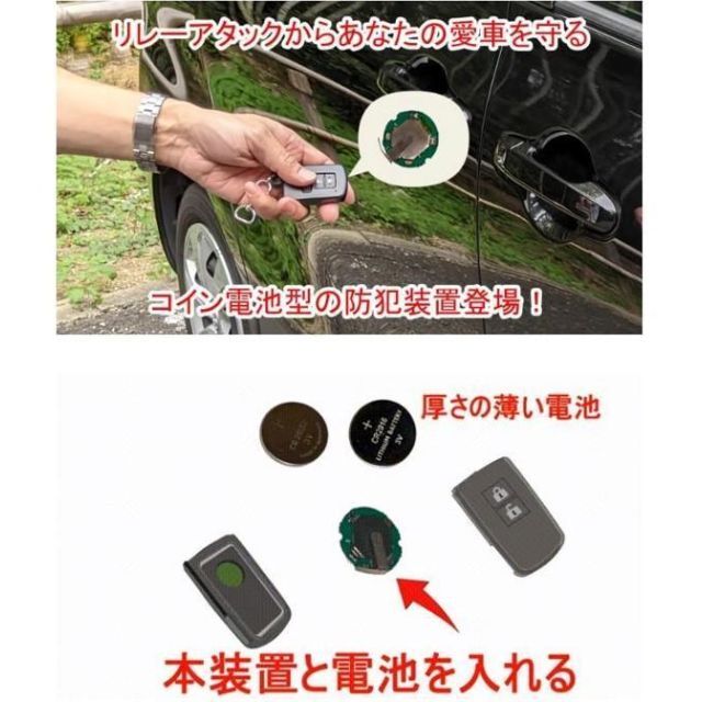 リレーアタック防止 装置 極小コイン電池型 【Motion Cell】2032