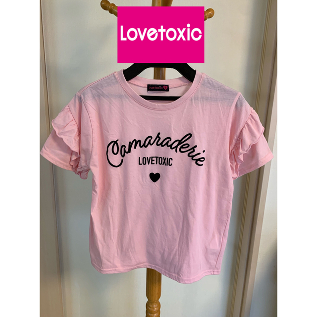 lovetoxic(ラブトキシック)のラブトキシックハートTシャツS 140サイズ キッズ/ベビー/マタニティのキッズ服女の子用(90cm~)(Tシャツ/カットソー)の商品写真