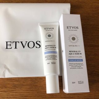 エトヴォス(ETVOS)のエトヴォス ミネラルUVアクアセラム トーンアップホワイト 本体 30g(日焼け止め/サンオイル)