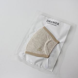 ドゥロワー(Drawer)の新品 未開封 Drawer ドゥロワー 18Gニットマスク/ベージュ ロゴ刺繍【2400013289566】(その他)