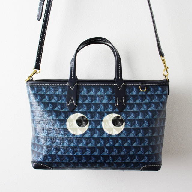 極美品 ANYA HINDMARCH アニヤハインドマーチ I am a Plastic Bag Tote XS Eyes/ブルー プラスチックバッグ 【2400013298070】 品質検査済 19195円 vivacf.net