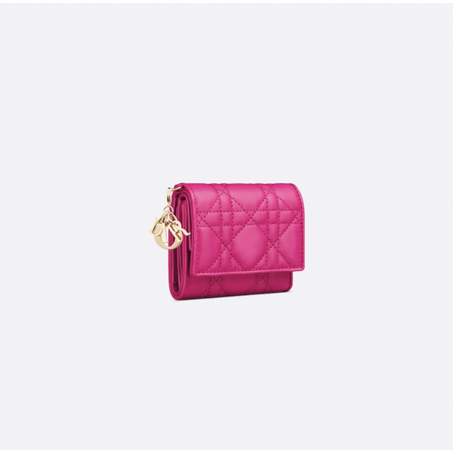 新品【日本限定】ディオール LADY DIOR ロータスウォレット 財布 ピンク 1