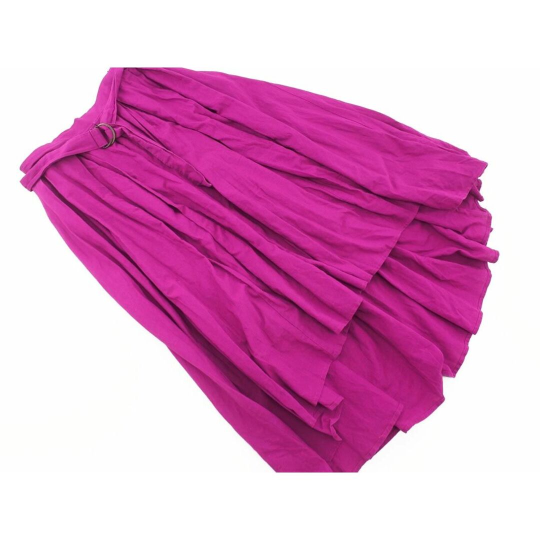Ciaopanic(チャオパニック)のチャオパニック 綿麻 ベルト付き ロング スカート sizeM/紫 ■◇ レディース レディースのスカート(ロングスカート)の商品写真