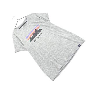 パタゴニア(patagonia)のパタゴニア プリント Tシャツ sizeS/グレー ■◆ レディース(Tシャツ(半袖/袖なし))