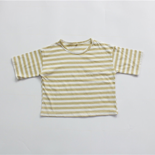 新品　マリンボーダー半袖Tシャツ　女の子　男の子　春夏秋　トップス キッズ/ベビー/マタニティのキッズ服男の子用(90cm~)(Tシャツ/カットソー)の商品写真