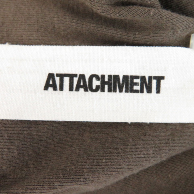 ATTACHIMENT(アタッチメント)のアタッチメント Tシャツ カットソー 半袖 Uネック 無地 ブラウン /YK16 レディースのトップス(Tシャツ(半袖/袖なし))の商品写真