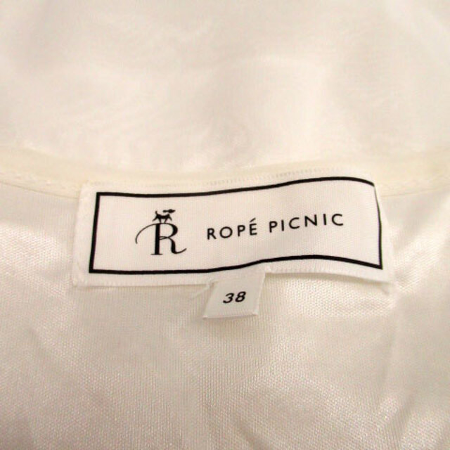 Rope' Picnic(ロペピクニック)のロペピクニック ブラウス カットソー 長袖 ラウンドネック 38 ホワイト 白 レディースのトップス(シャツ/ブラウス(長袖/七分))の商品写真