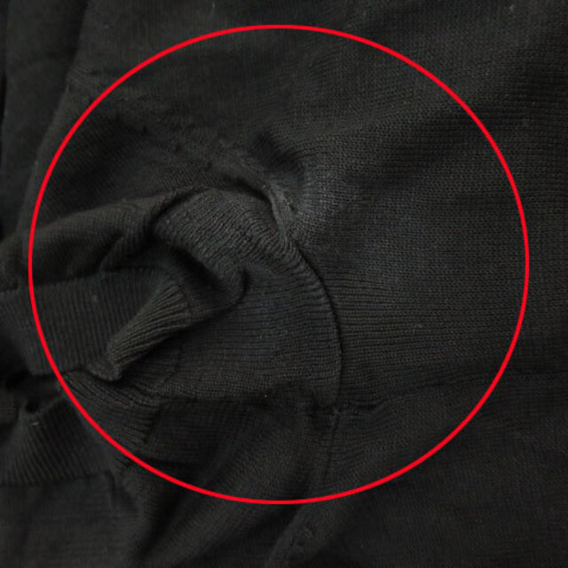 Theory luxe(セオリーリュクス)のセオリーリュクス ニット カットソー 半袖 ラウンドネック 無地 38 ブラック レディースのトップス(ニット/セーター)の商品写真