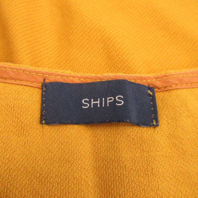 SHIPS(シップス)のシップス ブラウス カットソー ノースリーブ Vネック 無地 マスタードイエロー レディースのトップス(シャツ/ブラウス(半袖/袖なし))の商品写真