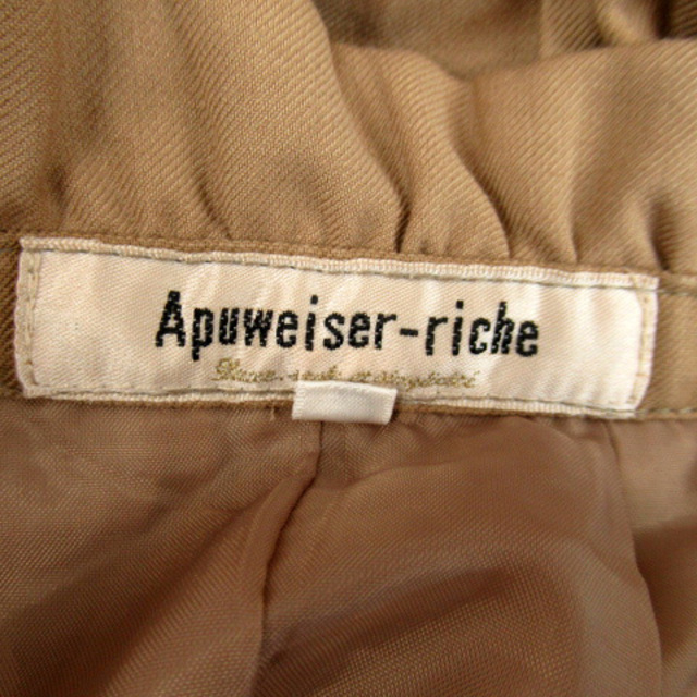 Apuweiser-riche(アプワイザーリッシェ)のアプワイザーリッシェ プリーツスカート ひざ丈 無地 1 ベージュ /SY10 レディースのスカート(ひざ丈スカート)の商品写真
