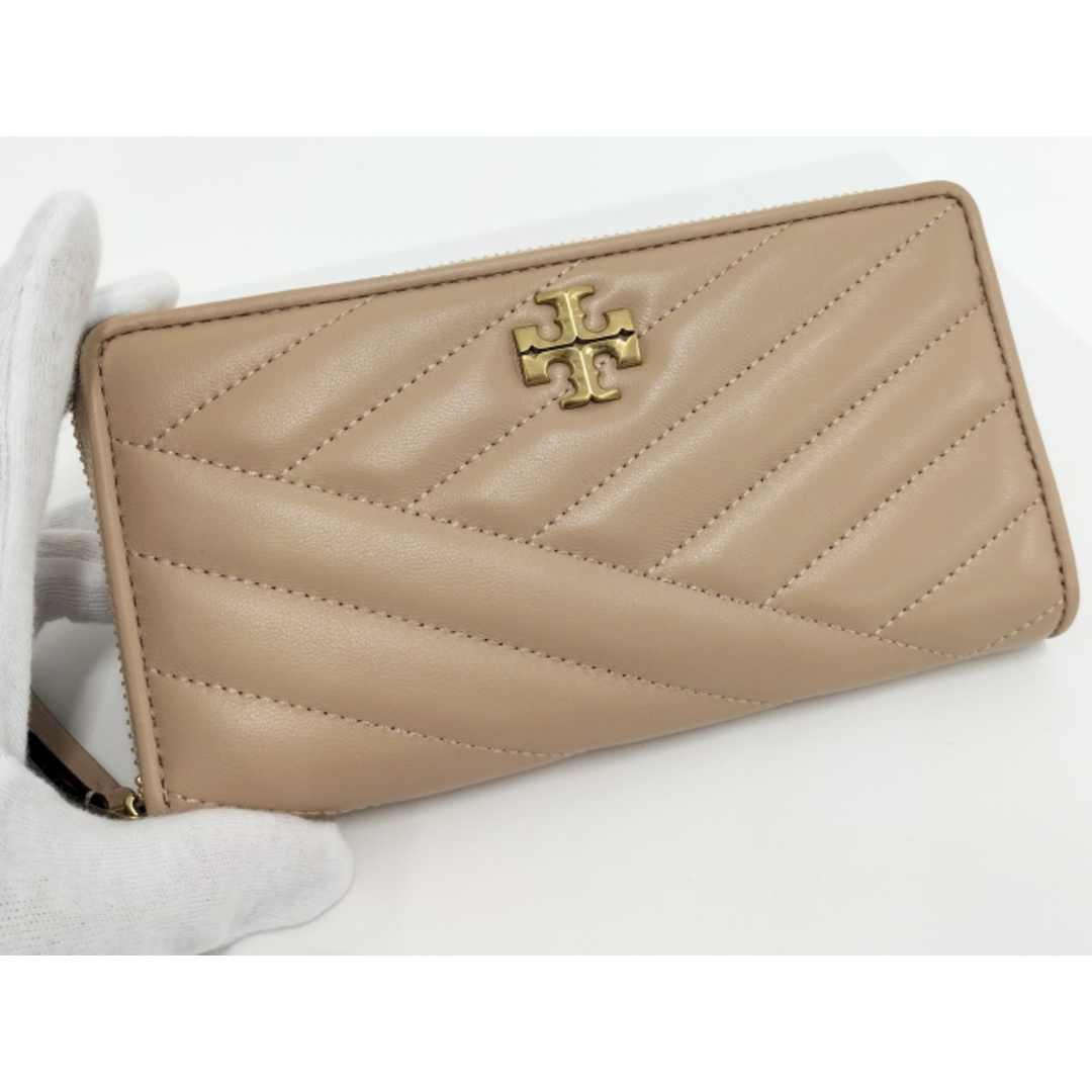 TORY BURCH ラウンドファスナー 長財布 キラ シェブロン