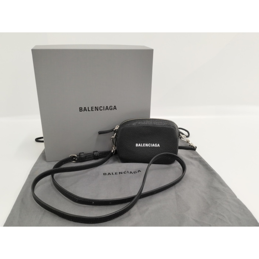 BALENCIAGA カメラバッグXS ショルダーバッグ レザー ブラック