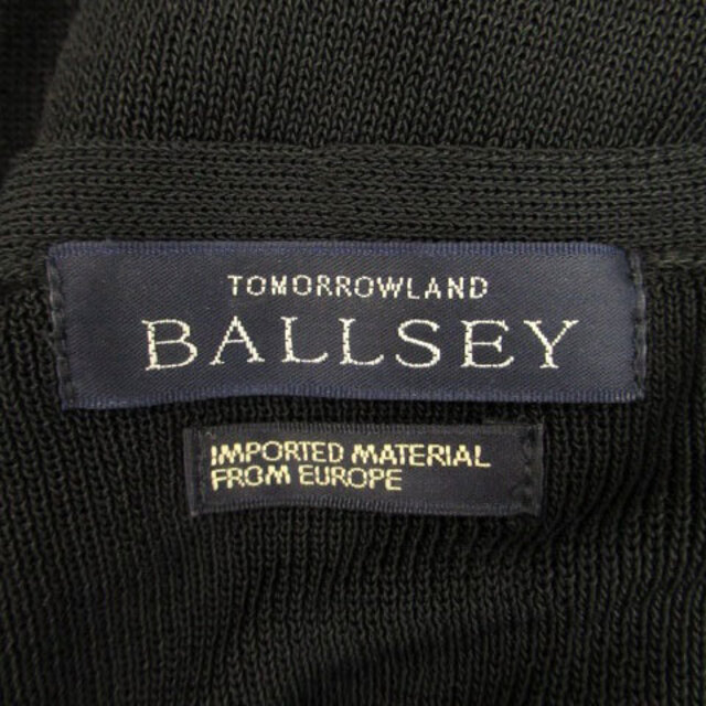 Ballsey(ボールジィ)のボールジー トゥモローランド ニット カットソー Vネック 半袖 無地 S 黒 レディースのトップス(ニット/セーター)の商品写真