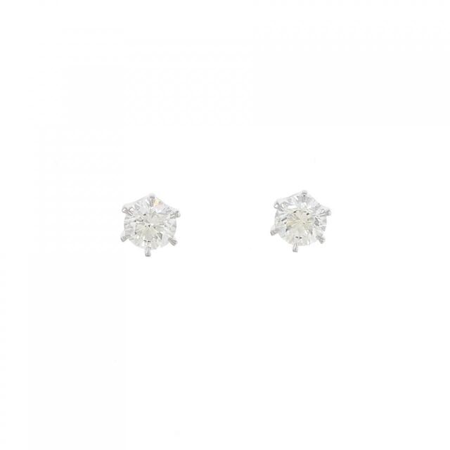 豪奢な ダイヤモンド 【新品】PT ピアス 3EXT SI1 F 0.40CT 0.40CT