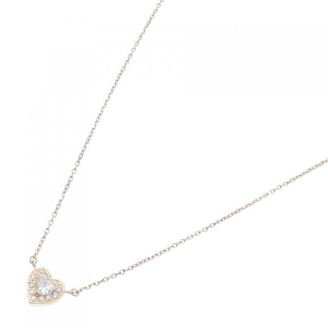 K18YG ハート ダイヤモンド ネックレス 0.24CT - ネックレス